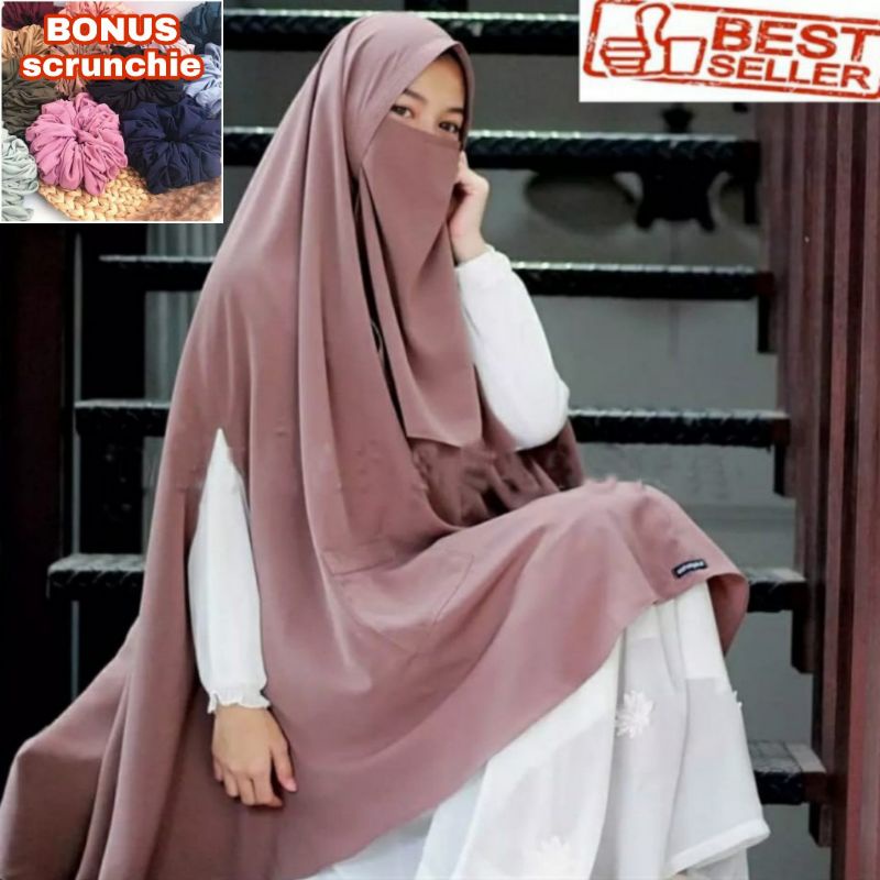 Khimar Jumbo As Syifa / Khimar Asyfa Bonus Cadar Syar'i Asyifa