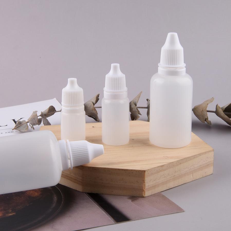 5/10/15/20/30/50/100ML Empty Plastic Eye Drop Bottle / Squeezable Dropper Bottles Drop Container