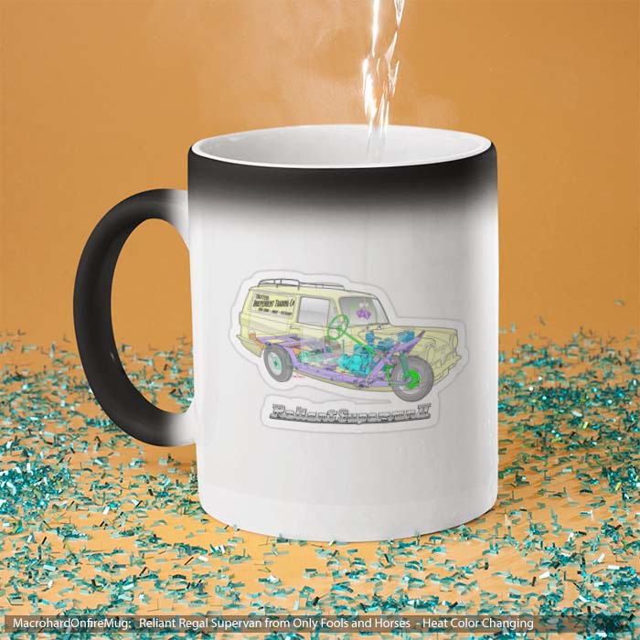 Mug Magic Reliant Regal Supervan from Only Fools and Horses
