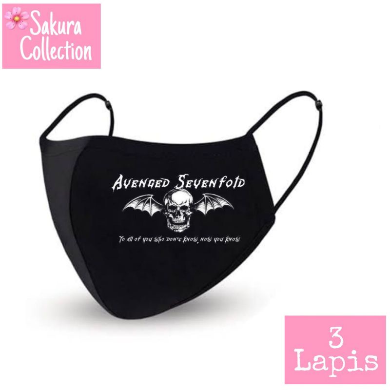 Masker Kain 3 Lapis - Avenged Sevenfold