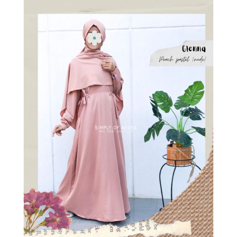 Gamis Syari Glenna Tory dress bahan Tory Burch Busui Friendly by SAE