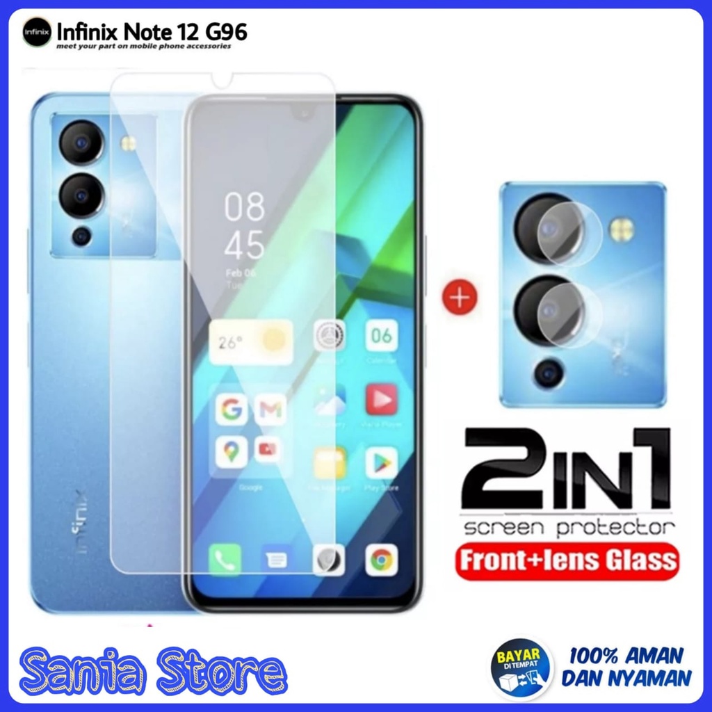 Tempered Glass INFINIX NOTE 12 G96 / INFINIX NOTE 12 Bening Screen Protector Handphone Bonus Camera