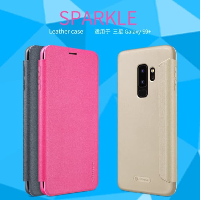 SAMSUNG Galaxy S9 Plus Flip Cover NILLKIN Sparkle Case - Emas