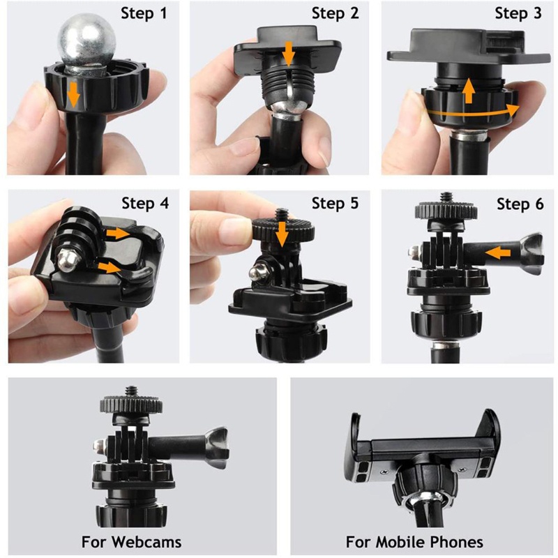 VIVI   Multifunction Camera Gooseneck Desk Mount Portable Adjustable Phone Clamp Bracket Lazy Stand