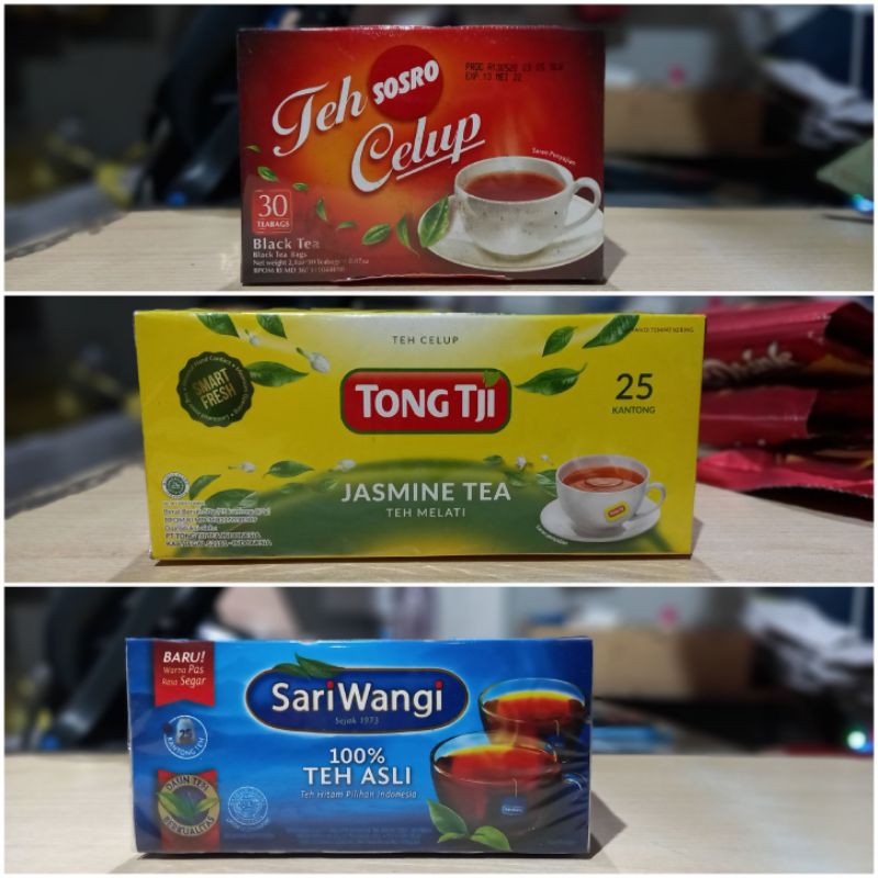 

Teh Celup Sosro, Sariwangi, Tong Tji