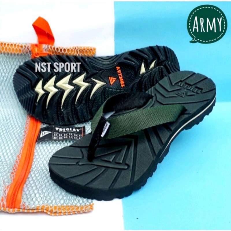 Sandal Triglav Original - Sandal Jepit Triglav - Sandal Pria Outdoor - Sandal Hiking - Sandal Gunung