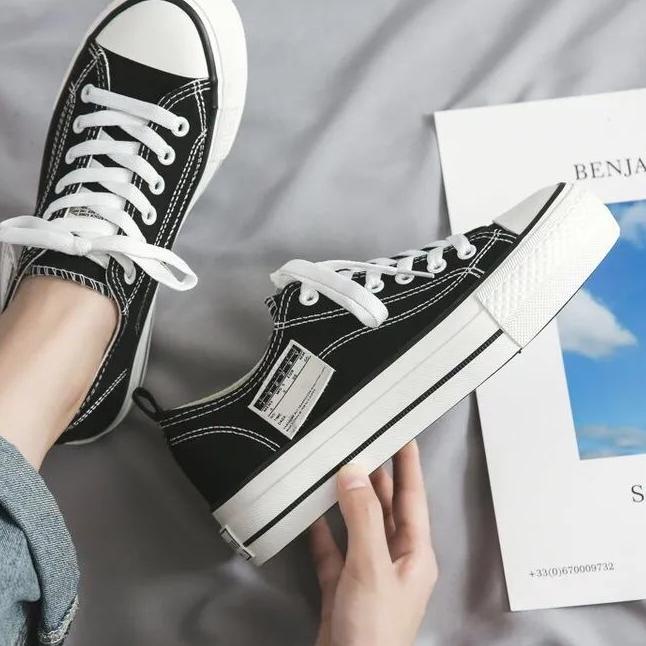 ☟ LURAD Sepatu Kanvas Wanita Sepatu Wanita Tali Lucu Kanvas Shoes Import Cewek Model Terbaru QN327 ➲