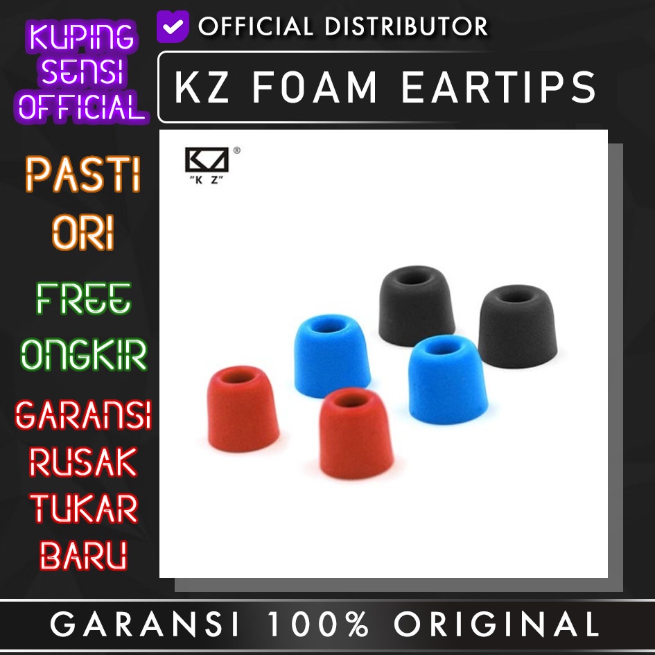 KZ Foam Eartips Memory Foam 3 Pair (3 Pasang) for kz edx kz zst x kz dq6 kz zsn pro kz zsn pro x cca