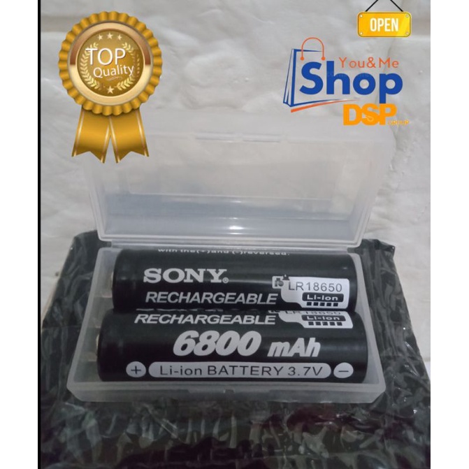 Baterai Cas Sony 18650 Batrey Battery LR18650 Rechargeable 6800mAh Li-ion 3,7V