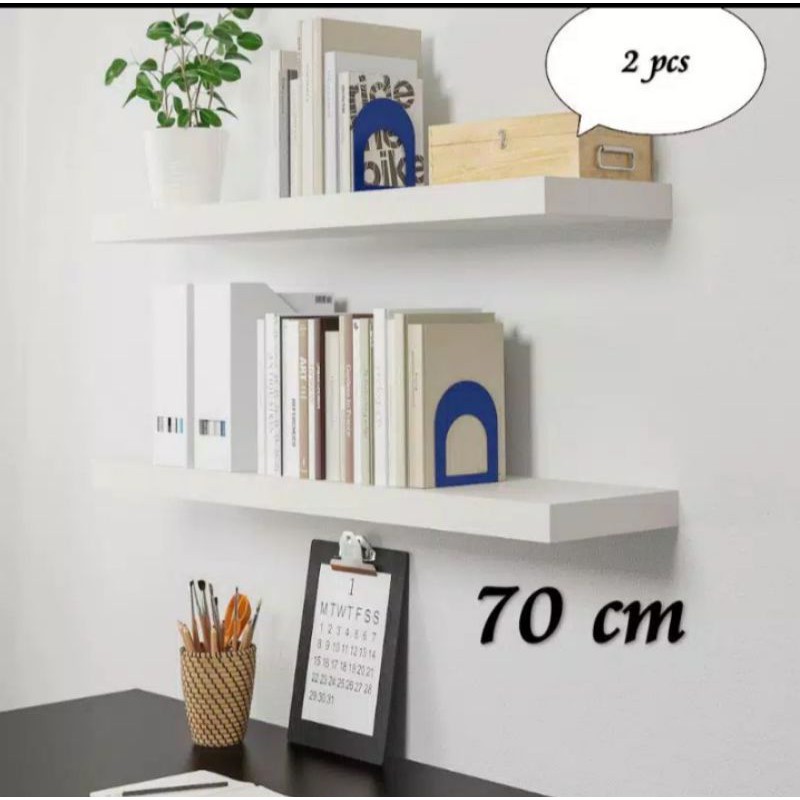 Ambalan Rak Dinding Dekorasi Rak Dapur Minimalis Set isi 2buah panjang 70cm