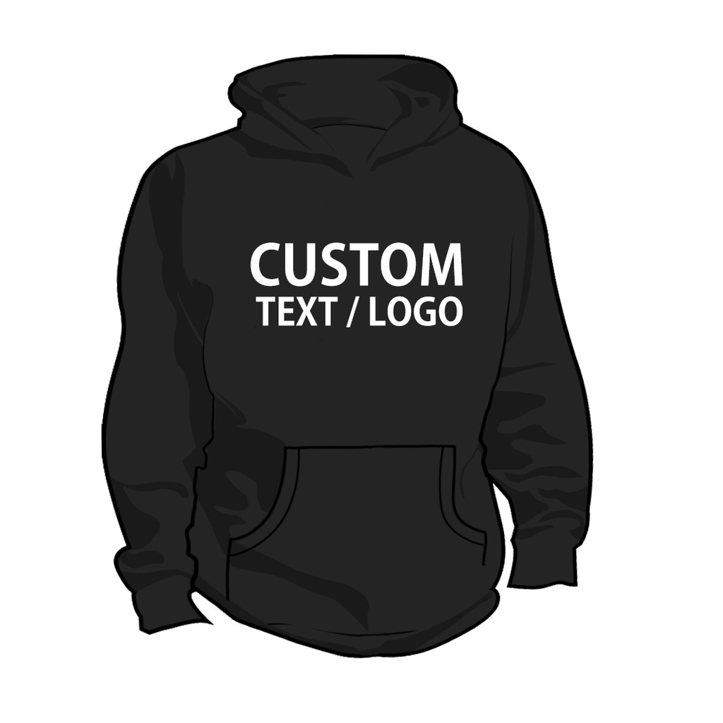 Desain Sweater Polos Depan Belakang Warna Hitam - Paimin Gambar