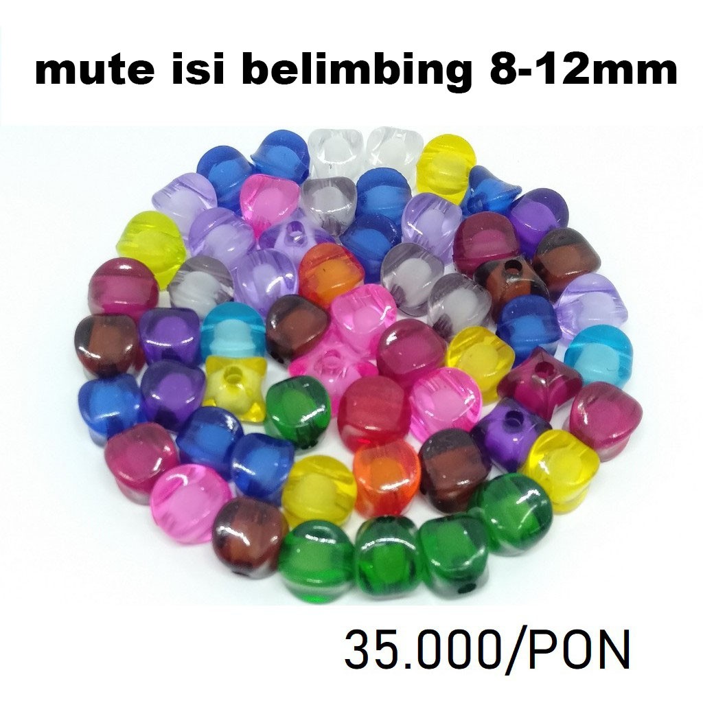 Manik Mote Belimbing ISI uk.8mm &amp; 12 mm Harga/450g
