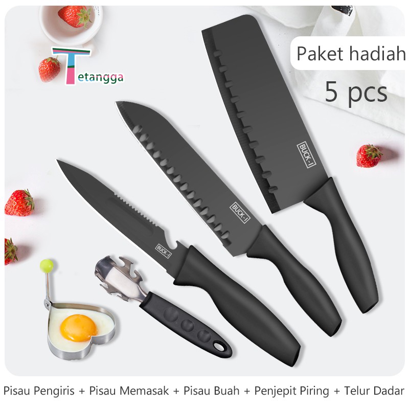 Set Pisau Dapur isi Pisau Set 5 pcs Memotong daging/ memotong sayuran/pisau buah/mengupas VS