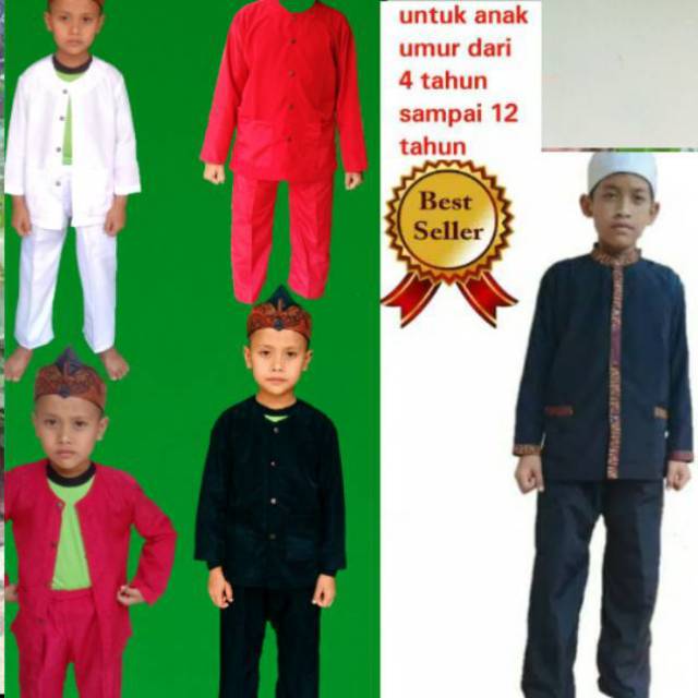 stelan baju pangsi anak adat betawi sunda