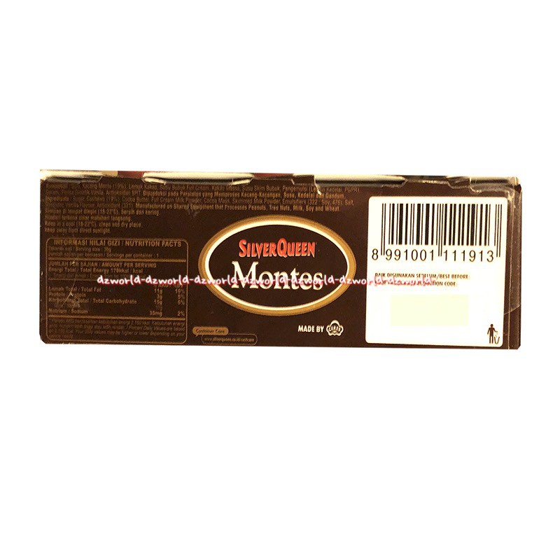 Silverqueen Montes 50gr Cokelat Silver Queen Mini Kacang Mede Silverquen Kecil Coklat 50 gram