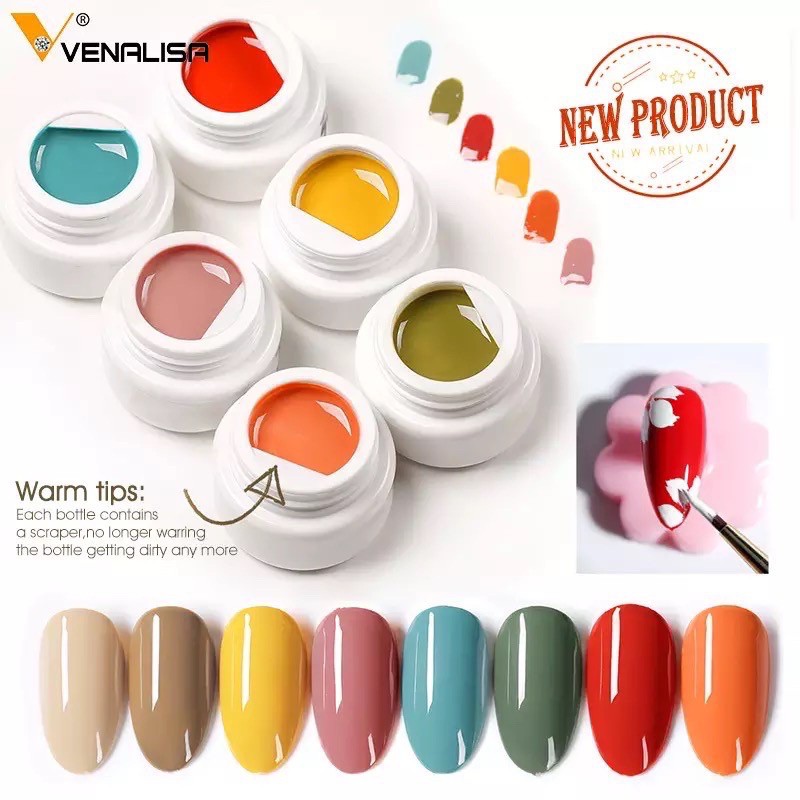 1 Set VENALISA MUD PAINTING GEL NUDE /GEL LINER UV GEL POLISH 5ML/ GEL PAINTING 5ML