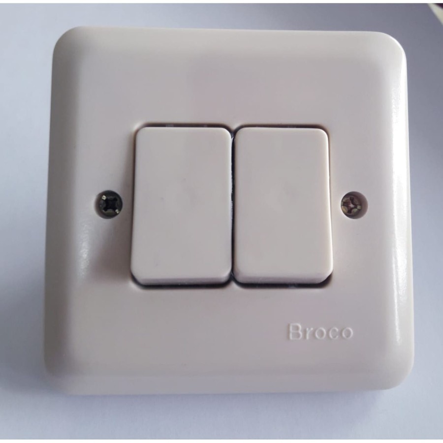 Saklar Sakelar Seri Inbow Broco Double Switch 2 Engkel Inbow Tanam
