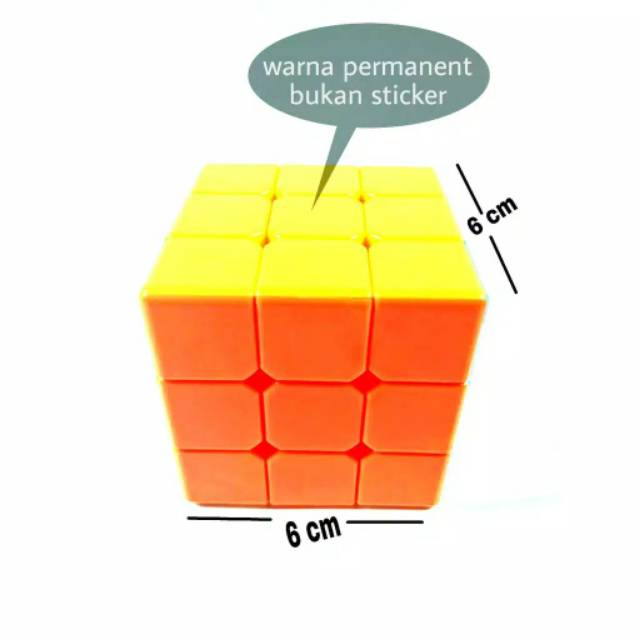 Rubik Cube 3x3 Magic Cube Stickerless Mainan anak Murah