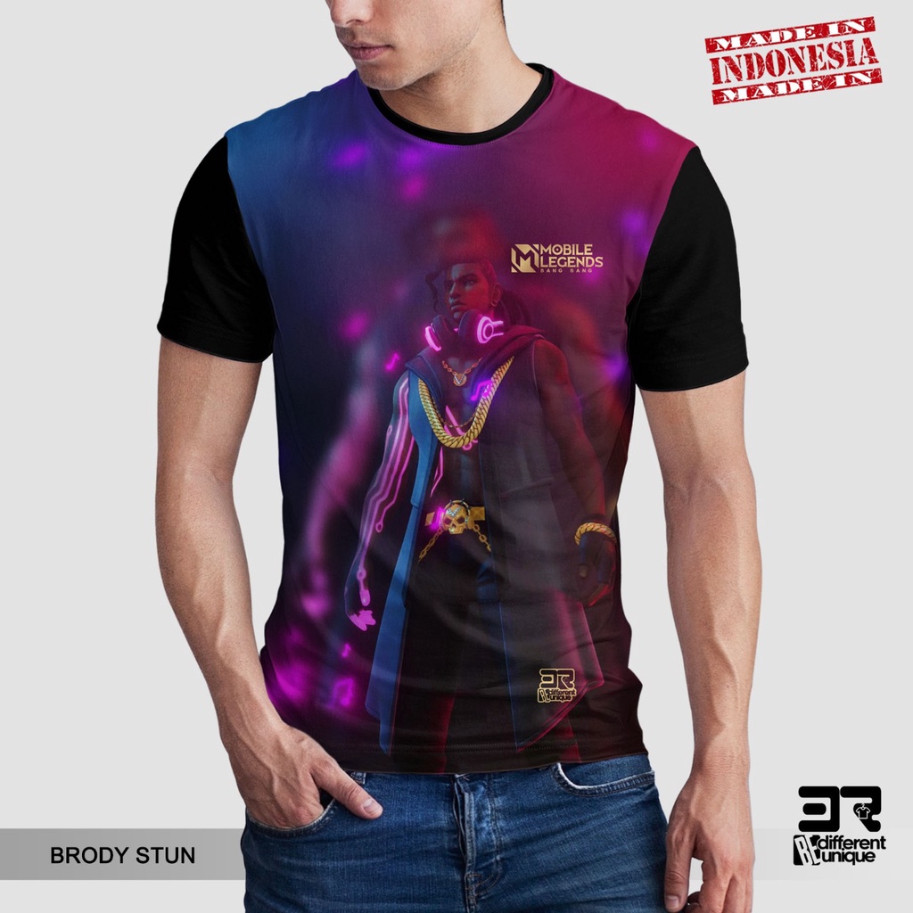[ COD ] KAOS PRINTING GAMBAR GAME MOBILE LEGEND BRODY STUN  - BAJU DISTRO ORIGINAL GAMBAR MOBILE LEG