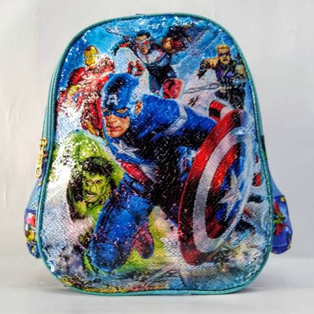 Tas anak usap Tas anak TK SD gambar Avengers jadi Cars Tas Ransel impor Tas anak sekolah