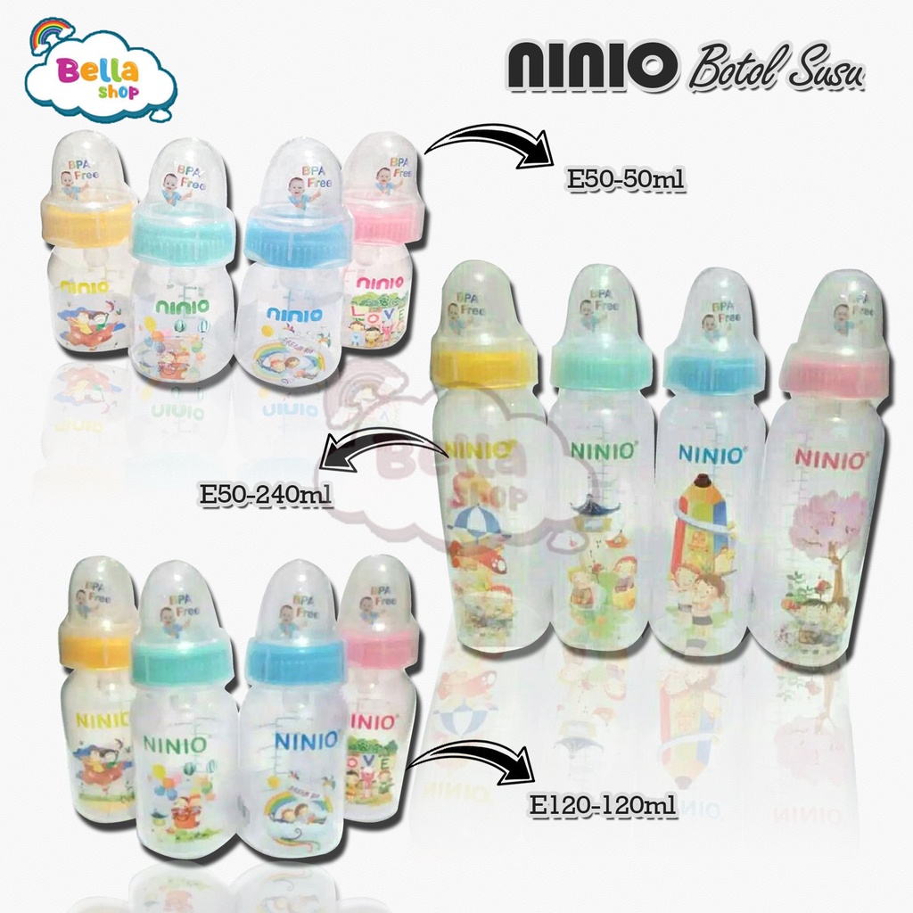 NINIO Botol susu Ninio 50ml,120 ml, 240 ml-BELLA SHOP