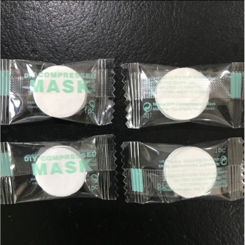 COMPRESSED MASK KERTAS MASKER SHEET MASK TABLET MASKER WAJAH TOPENG