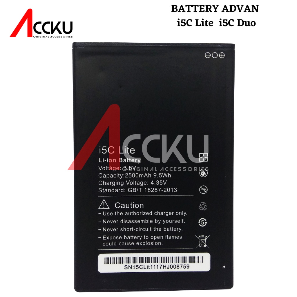 BATERAI ADVAN i5C Lite BATTERY ADVAN I5C LITE / I5C DUO ORIGINAL 99