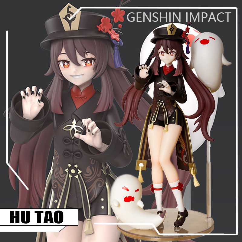 Mainan Action Figure Anime Hutao Keqing Klee Genshin Impact 3D 2022 Untuk Dekorasi