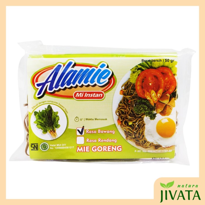 Alamie Bayam Hijau Goreng Bawang Mie Instan Sehat Tanpa MSG & Pengawet