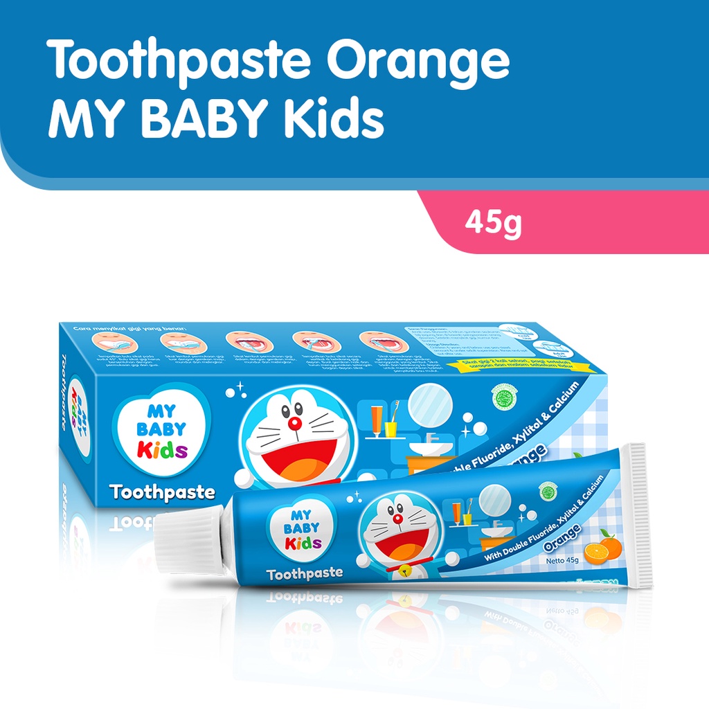 My Baby Kids Toothpaste Orange [45 gr / 3 pcs] - Pasta Gigi Anak Rasa Jeruk - Exp: 05.2026