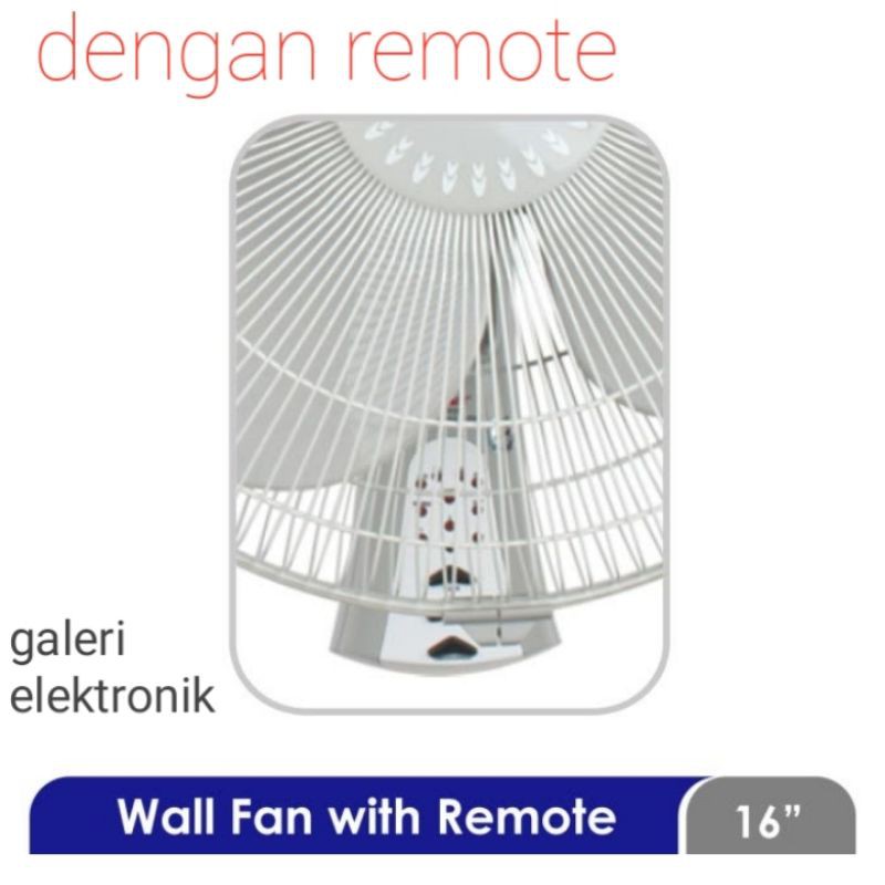 kipas angin dinding/gantung remote 16in cosmos
