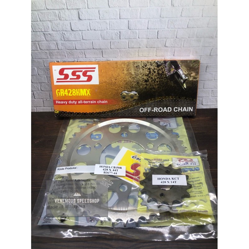 Gearset SSS 428 Rantai SSS HMX CBR K45N 2018-2020