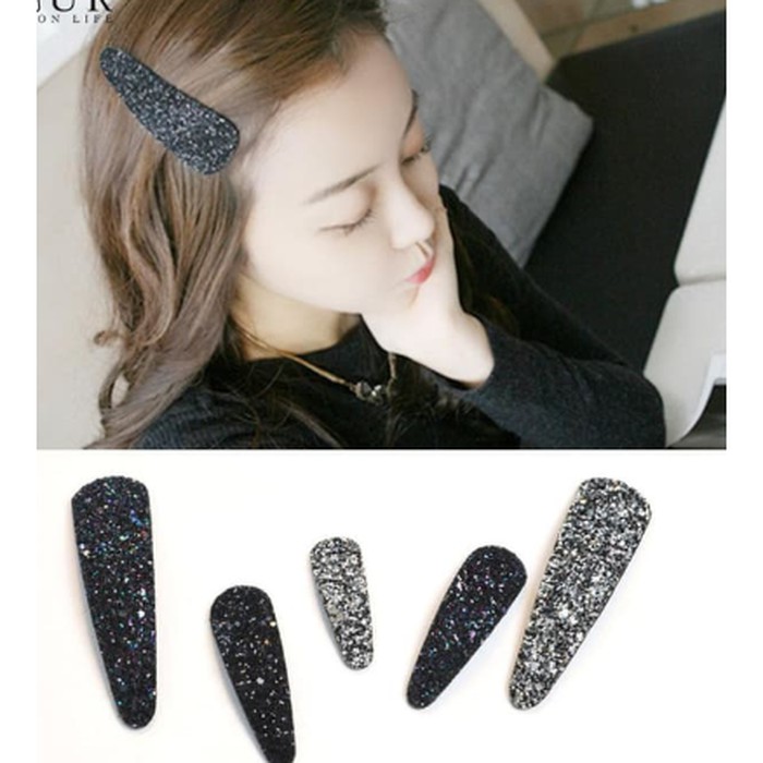 Jepit Rambut Sequin Glitter Berkilau Besar - JPSQ-01 ISI 1PCS