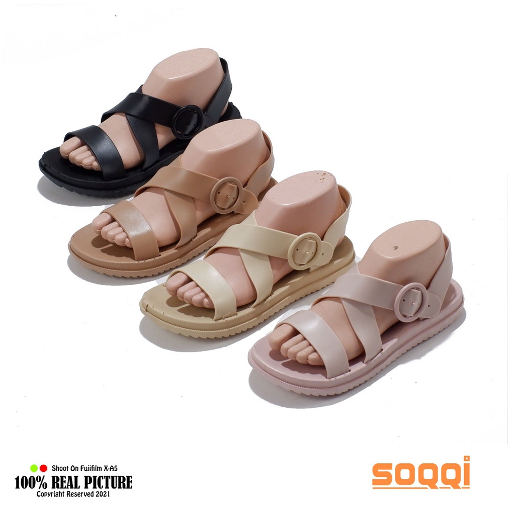 SEPATU SANDAL IMPORT WANITA DEWASA ORIGINAL BRESLIN 3613 Q1B WARNA MOCCA | HITAM | KREM | SALEM 37-41