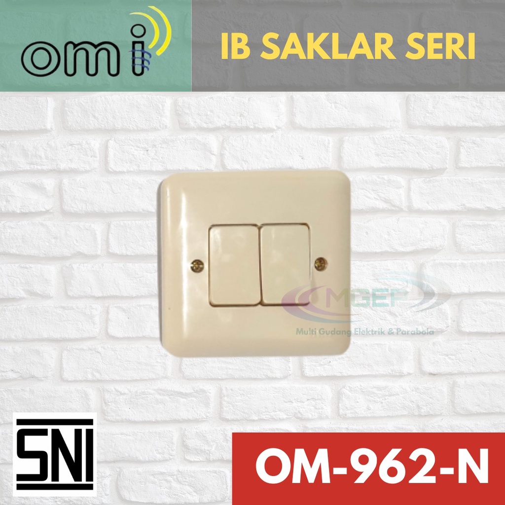 Omi Saklar Seri Double Tanam Inbow SNI Original Super Murah OM 962N