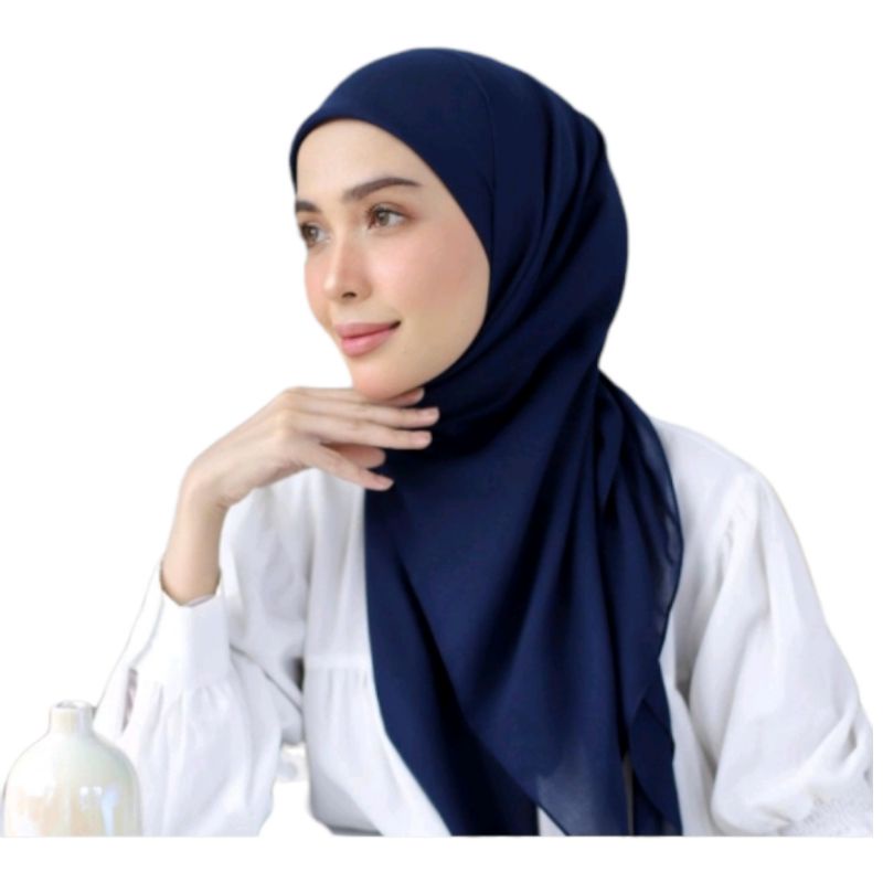 Khimar Segi 4 Syafany Super Finne Polos Murah Meriah-2