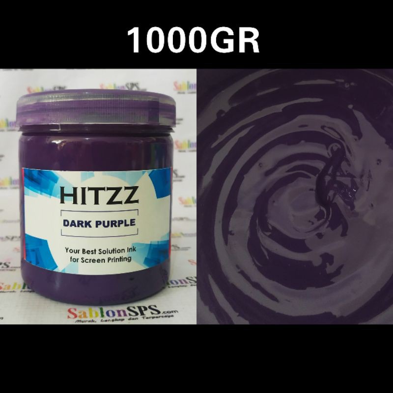 TINTA PLASTISOL DARK PURPLE DISTRO CLOTHING HITZZ 1KG