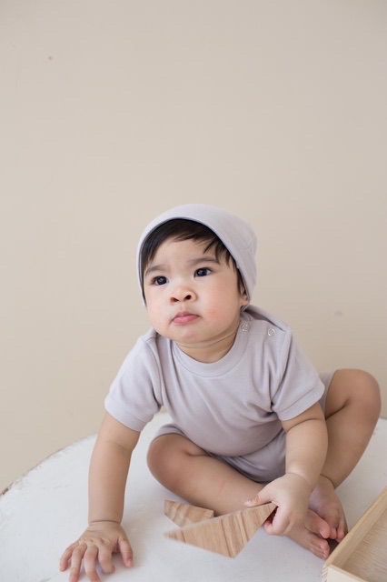 Cotton Cub Shirt + Short Set - Setelan Baju Tidur Anak Kecil Bayi Celana Pendek Lengan Pendek