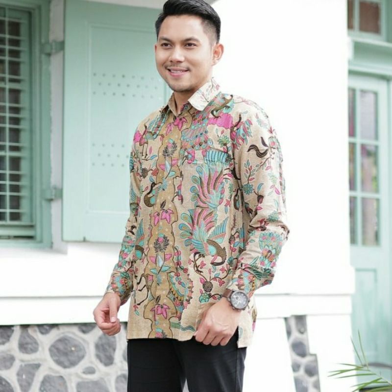 NEW ARRIVAL DISTRO BATIK PRIA BORDIR SOGAN HRB026 BATIKAF NOTOARTO BATIK IPNU-IPPNU HEM PRIA  BW 035