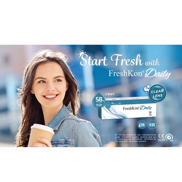 Freshkon Daily Clear 30 pcs softlens bening harian