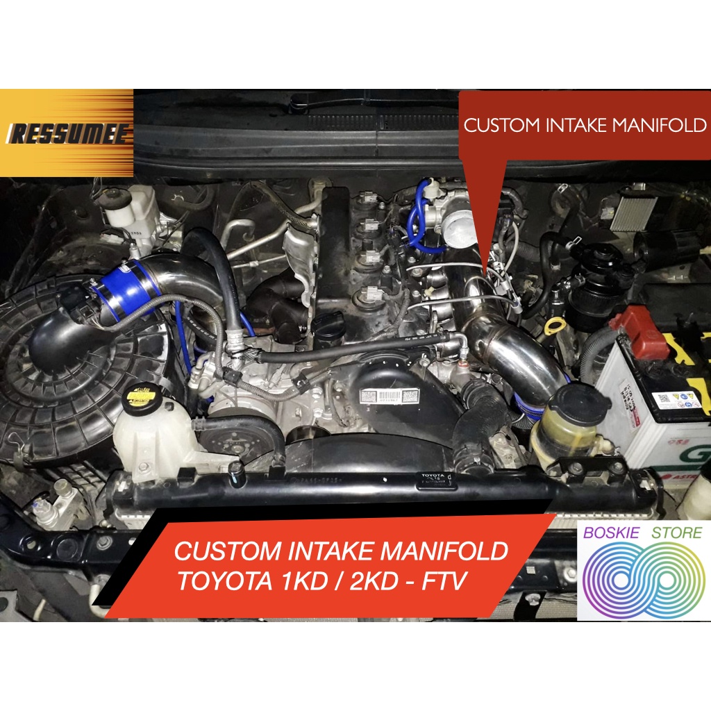 Custom Intake Manifold Toyota Fortuner Hilux Innova Diesel 2KD 1KD FTV