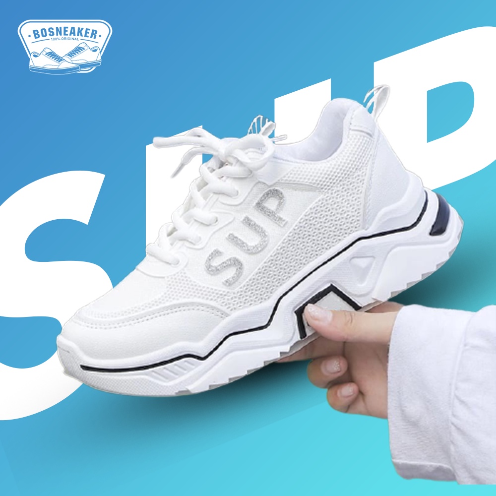 Sneakers Wanita Import Original SUP Sepatu Cewe Casual Sneaker Putih - 139