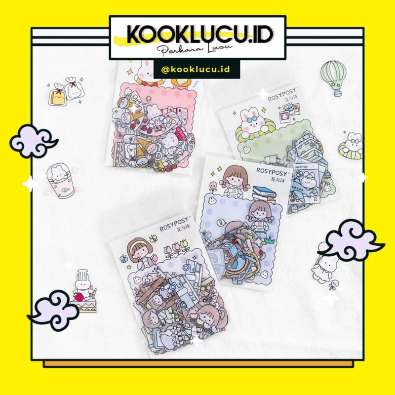 

Sticker Lucu Korea Aesthetic anti air scrapbook decor sticker waterproof