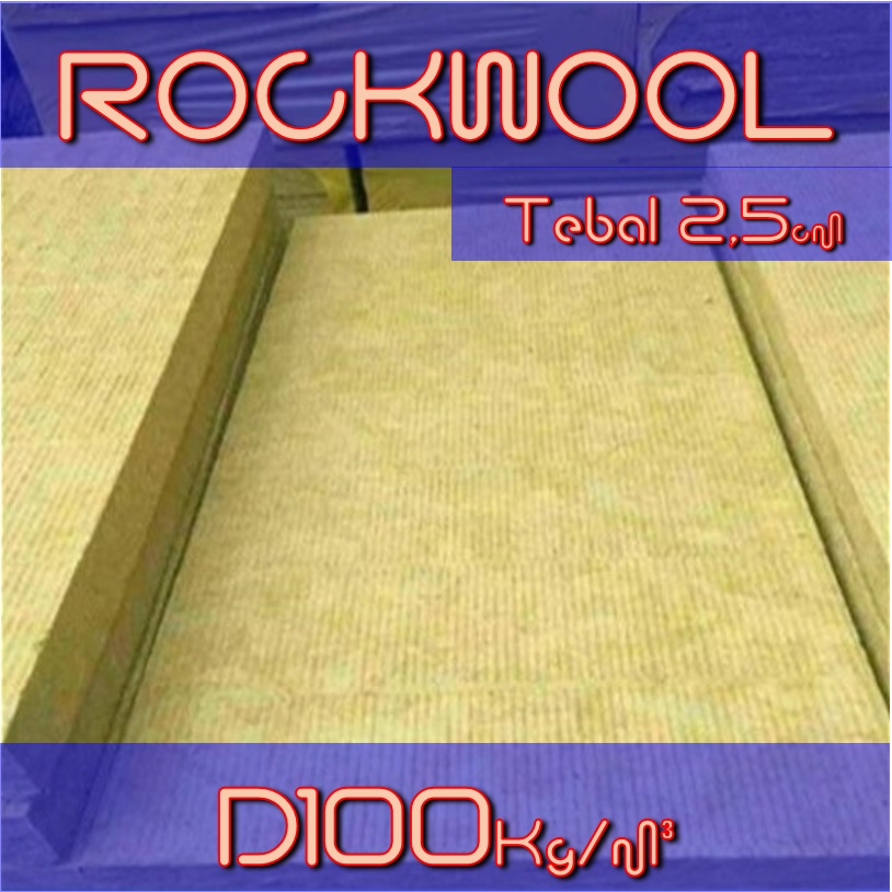 Rockwool Peredam Suara D100 | Busa Peredam Suara Ukuran 60x60x2,5 cm