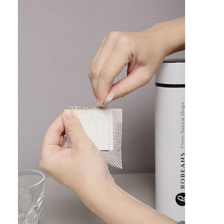 

よ Robeans Self Drip Coffee / Easy Drip Bag Coffee / Kopi Tetes Arabika Robusta Flores 13 gram フ