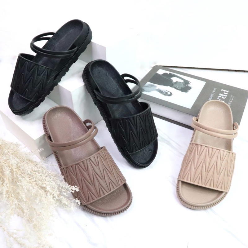 ( RENATA ) Sandal jelly slop/sandal fashion wanita/ sanda model tali