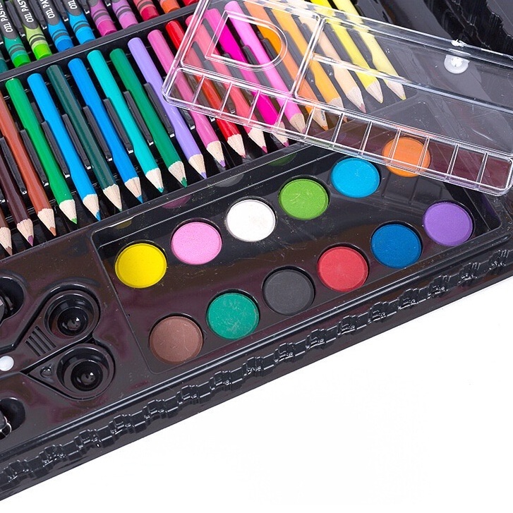 WJ514 Crayon Set 150 Pcs Art Set Peralatan Gambar Lukis Isi 150 Pensil Warna Krayon Set