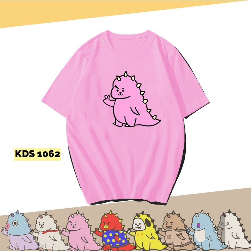 T-SHIRT BT21 DINO/KAOS DEWASA BTS DINO UNISEX PREMIUM