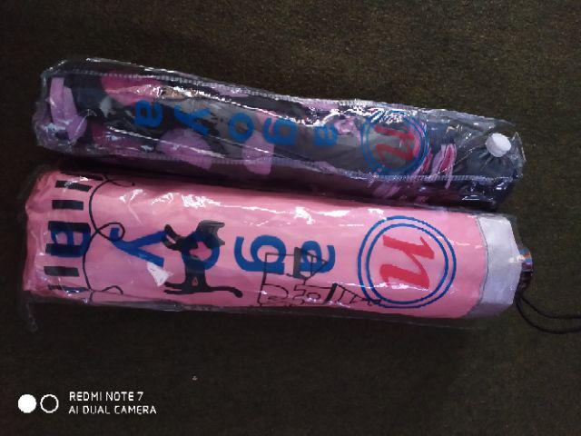 Payung Lipat 3 Motif Paris Dan Kucing Nf 384