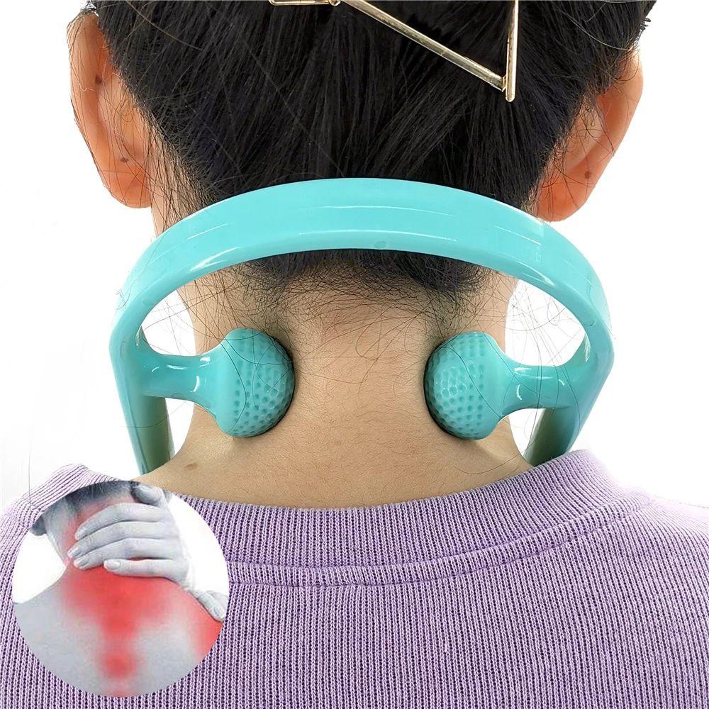 Handheld Neck Massager 2 Trigger Point Shoulder Muscle Deep Tissue Relax Massage Tool